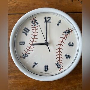 Sterling & Noble Baseball Themed Wall Clock